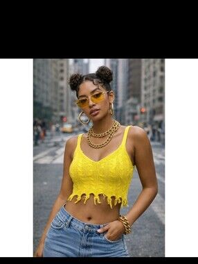 Y2K Knit Crop Tank Top - Trendy Women's Summer Top